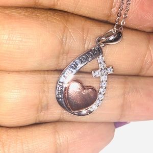 Custom made URN memorial cremation memory ashes necklace infinity heart charm